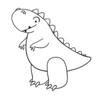 personnage de dinosaure de dessin animé mignon pour les enfants vecteur