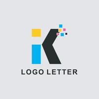 logo lettre ik logo lettre k vecteur