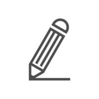 icône simple de crayon pour l'écriture vecteur