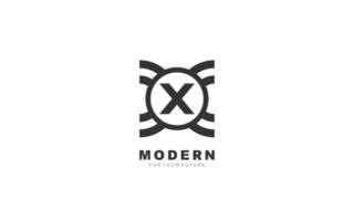 résumé du logo de la lettre x pour la société d'identité. illustration vectorielle de modèle alphabet pour votre marque. vecteur