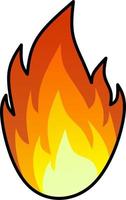 feu isolé illustration vectorielle. vecteur de flamme de chaleur pour le logo, l'icône, le signe, le symbole, l'entreprise, le design ou la décoration. clipart de feu chaud