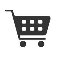 icône de panier de supermarché pour les applications et les sites Web vecteur
