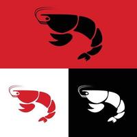 illustration du logo de homard aux crevettes vecteur