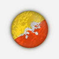pays bhoutan. drapeau du bhoutan. illustration vectorielle. vecteur
