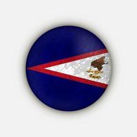 pays samoa américain. drapeau des samoa américaines. illustration vectorielle. vecteur
