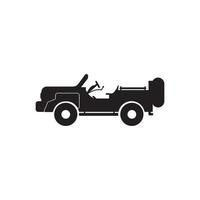 illustration de voiture 4x4 noire avant vecteur