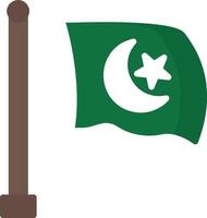 icône plate du drapeau du pakistan vecteur