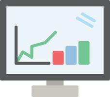 icône plate graphique statistique vecteur