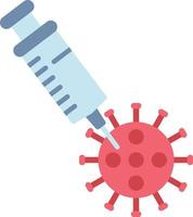 icône plate de vaccin vecteur