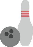 icône plate de bowling vecteur