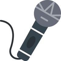 icône plate de microphone vecteur