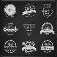ensemble de logos de vélo tableau vintage vecteur