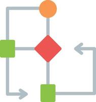 icône plate d'organigramme vecteur