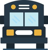 icône plate de bus scolaire vecteur