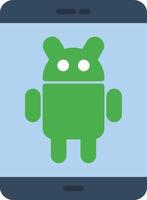 icône plate Android vecteur