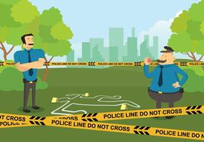 Free Line de la police dans Crime Scene Illustration vecteur