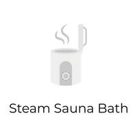 bain de sauna à vapeur vecteur