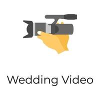 vidéo mariage tendance vecteur