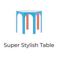 table super stylée vecteur