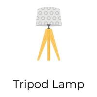 lampe trépied tendance vecteur