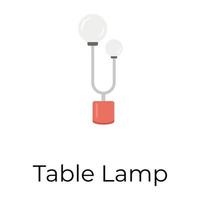 lampe de table tendance vecteur