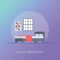 chambre de luxe à la mode vecteur