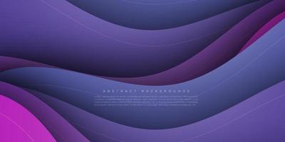 abstrait papercut violet foncé. composition ondulée moderne.peut être utilisé pour les bannières, les dépliants, les affiches, les sports électroniques, etc. vecteur eps10