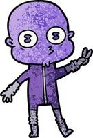 personnage extraterrestre de vecteur en style cartoon