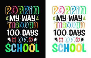 100e jours d'école t-shirt, conception de t-shirt de cent jours, 100 jours d'école aimante, bascule 100 jours d'école, 100 jours de mise à niveau, vecteur