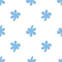 motif floral vectorielle continue avec des fleurs. flore printanière. style enfant simple dessiné à la main. jolie petite pour tissu, textile, papier peint. papier numérique sur fond blanc vecteur