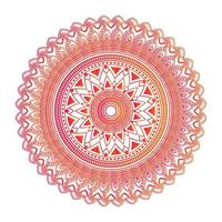 mandala de couleur dégradé sur fond blanc isolé, mandala avec motifs floraux. ornements vecteur