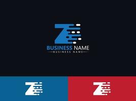 lettre z zz livraison express logo icon design vecteur