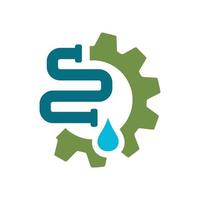 plomberie et réparation d'eau systèmes d'approvisionnement drainage logo design vecteur