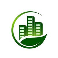 maison respectueuse de l'environnement eco green house logo vector icon design