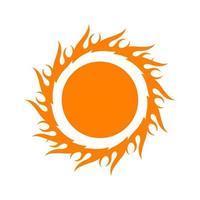 illustration vectorielle d'icône de logo de soleil un élément de soleil du symbole d'étoile d'éclatement de soleil jaune vecteur