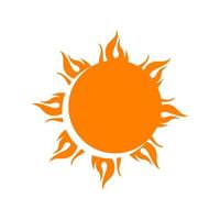 illustration vectorielle d'icône de logo de soleil un élément de soleil du symbole d'étoile d'éclatement de soleil jaune vecteur