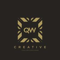 qw lettre initiale luxe ornement monogramme logo modèle vecteur