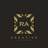 ra lettre initiale luxe ornement monogramme logo modèle vecteur