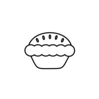 icône de tarte, illustration vectorielle sur fond blanc vecteur
