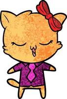 personnage de chat de vecteur en style cartoon