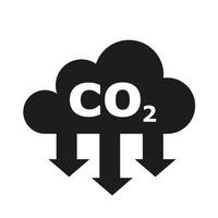 Panneau de signalisation d'avertissement co2 frame vector illustration