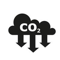 Panneau de signalisation d'avertissement co2 frame vector illustration