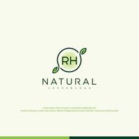 logo naturel initial rh vecteur