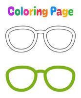 coloriage avec des lunettes pour les enfants vecteur