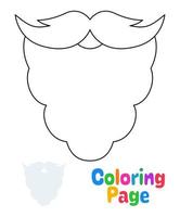 coloriage avec barbe pour les enfants vecteur