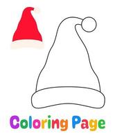 Coloriage avec chapeau de lutin pour les enfants vecteur