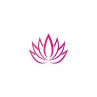 modèle de logo de conception de fleurs de lotus de vecteur de beauté