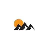 modèle d'entreprise de logo d'icône de haute montagne vecteur