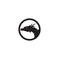 dragon logo icône illustration vectorielle vecteur