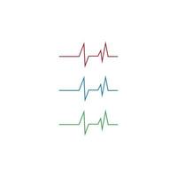 logo vectoriel d'icône de cardiogramme de battement de coeur